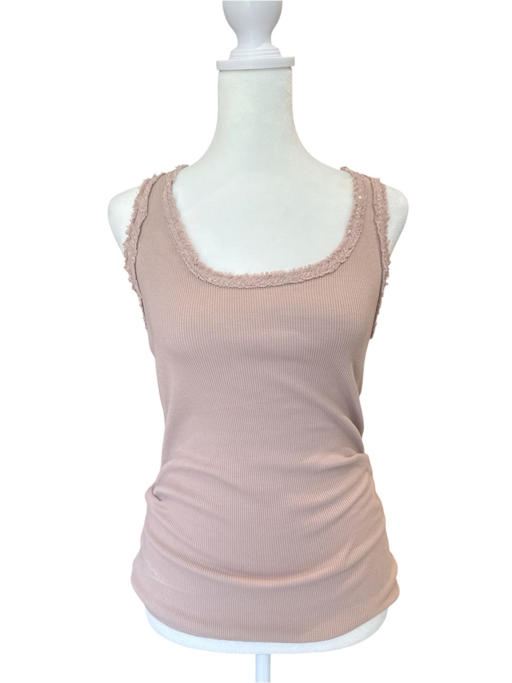 Women’s Ribbed Tank Top - Blush Pink